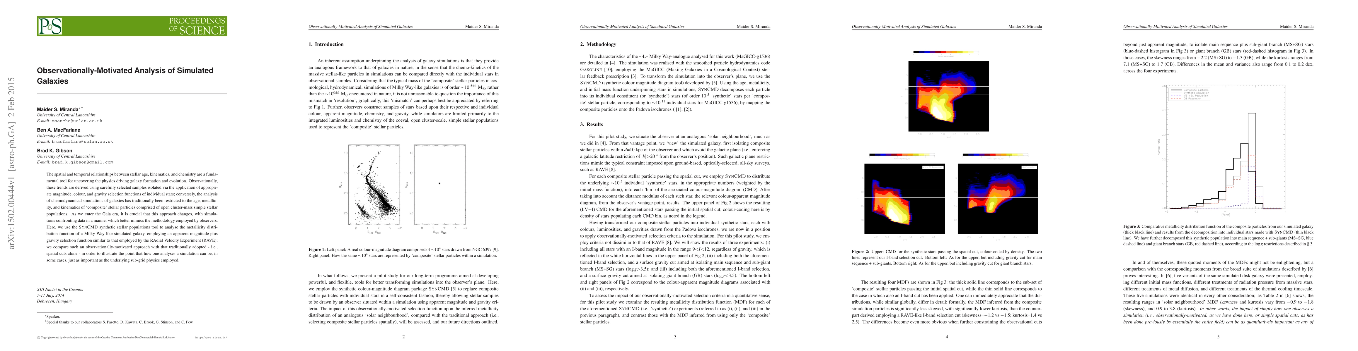 Thumbnail for Observationally-Motivated Analysis of Simulated Galaxies