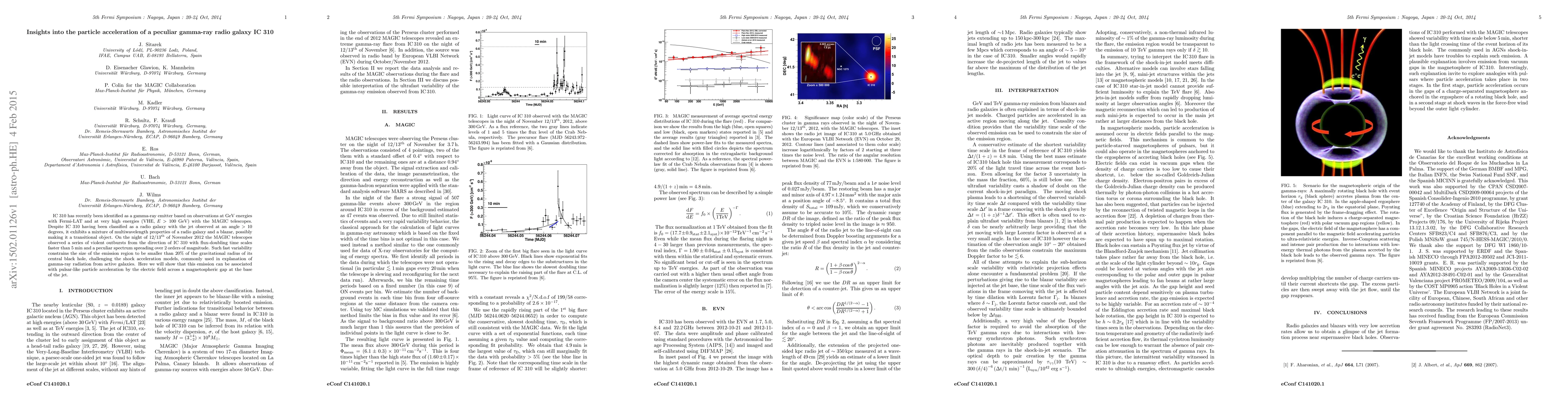 Thumbnail for Insights into the particle acceleration of a peculiar gamma -ray radio
  galaxy IC 310