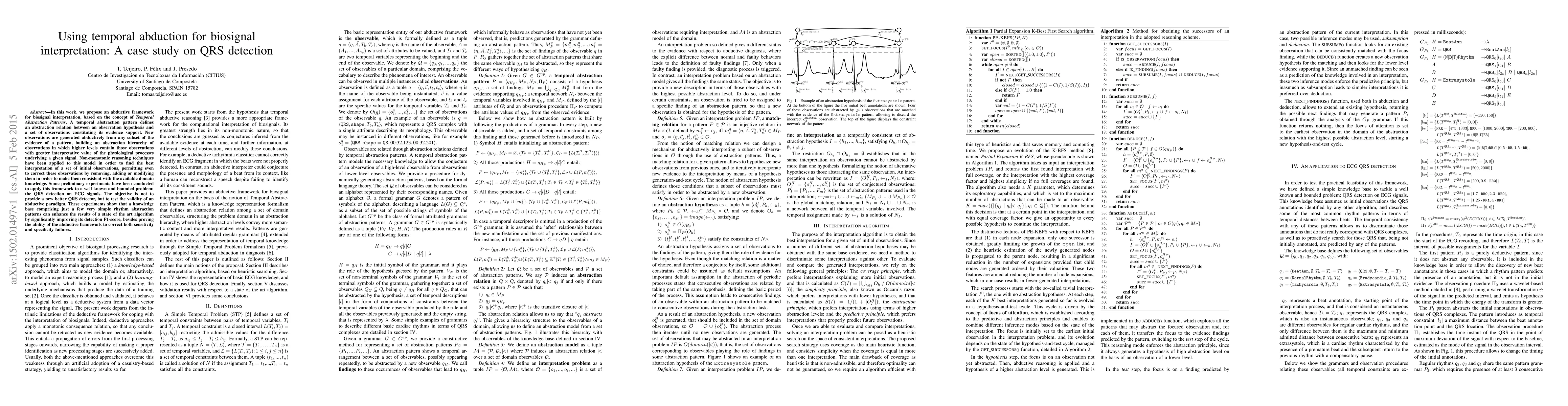 Thumbnail for Using temporal abduction for biosignal interpretation: A case study on
  QRS detection