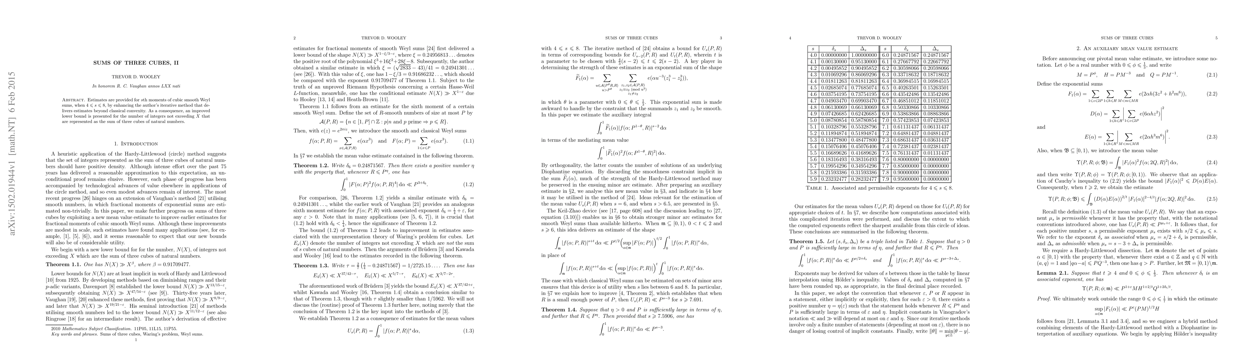 Thumbnail for Sums of three cubes, II