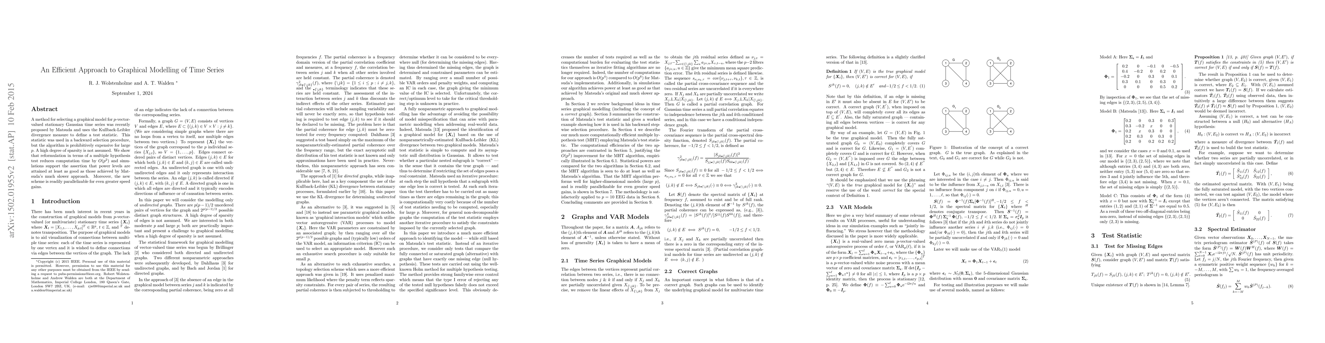 Thumbnail for An Efficient Approach to Graphical Modelling of Time Series