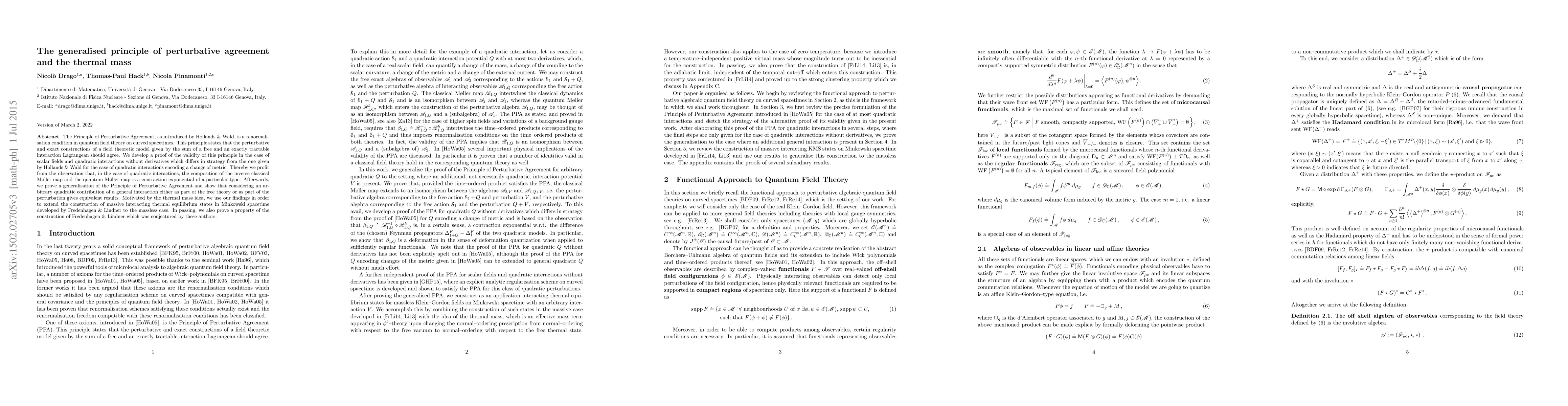 Thumbnail for The generalised principle of perturbative agreement and the thermal mass