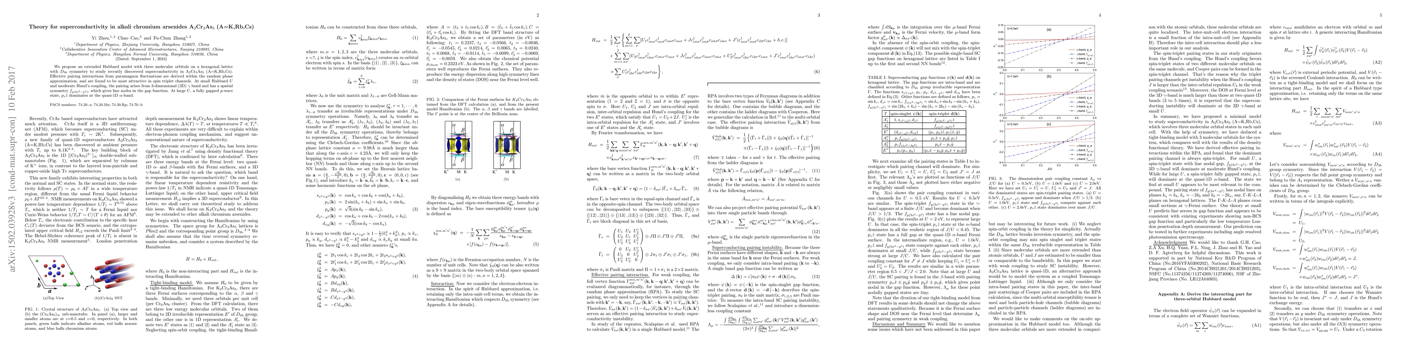 Thumbnail for Theory for superconductivity in alkali chromium arsenides A2Cr3As3
  (A=K,Rb,Cs)