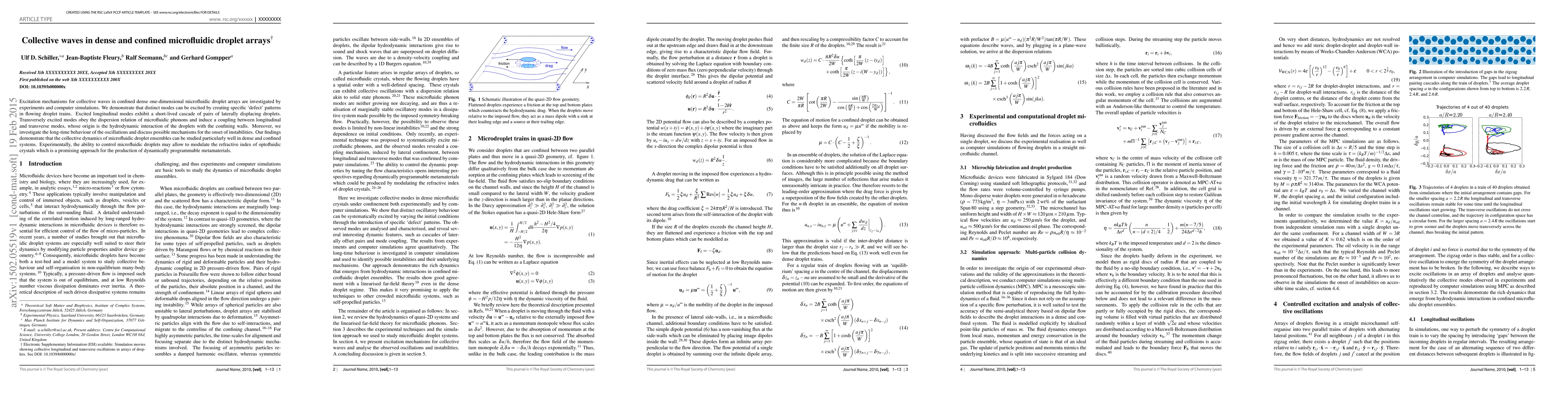 Thumbnail for Collective waves in dense and confined microfluidic droplet arrays