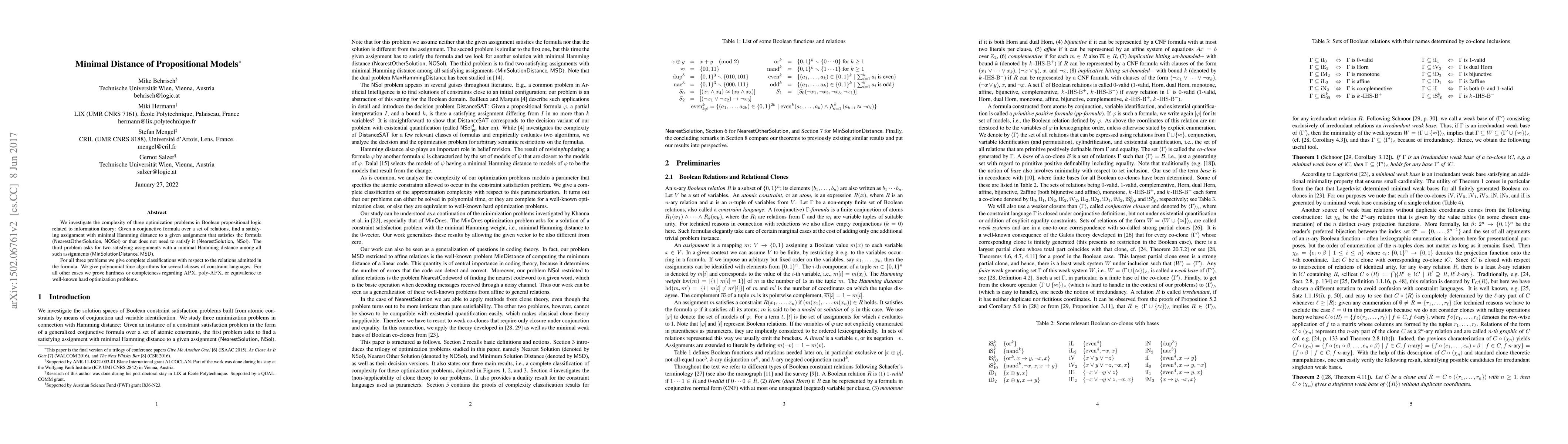 Thumbnail for Minimal Distance of Propositional Models