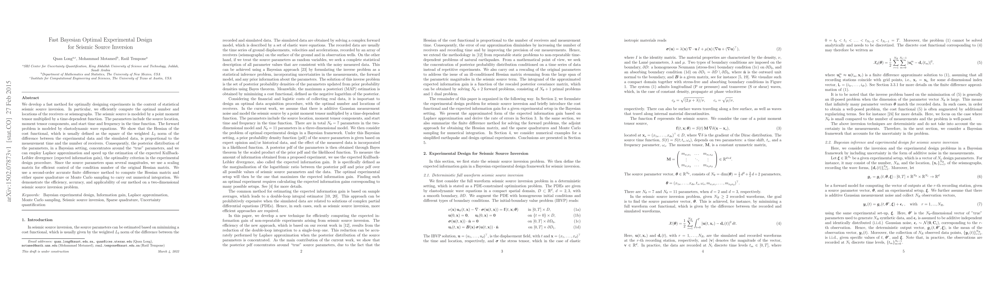Thumbnail for Fast Bayesian Optimal Experimental Design for Seismic Source Inversion