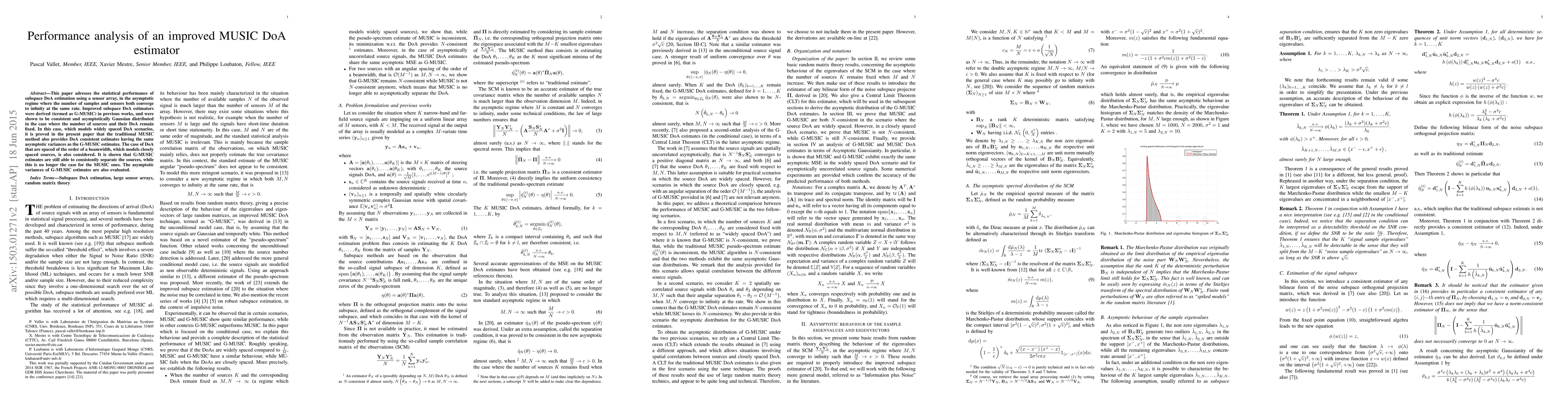 Thumbnail for Performance analysis of an improved MUSIC DoA estimator