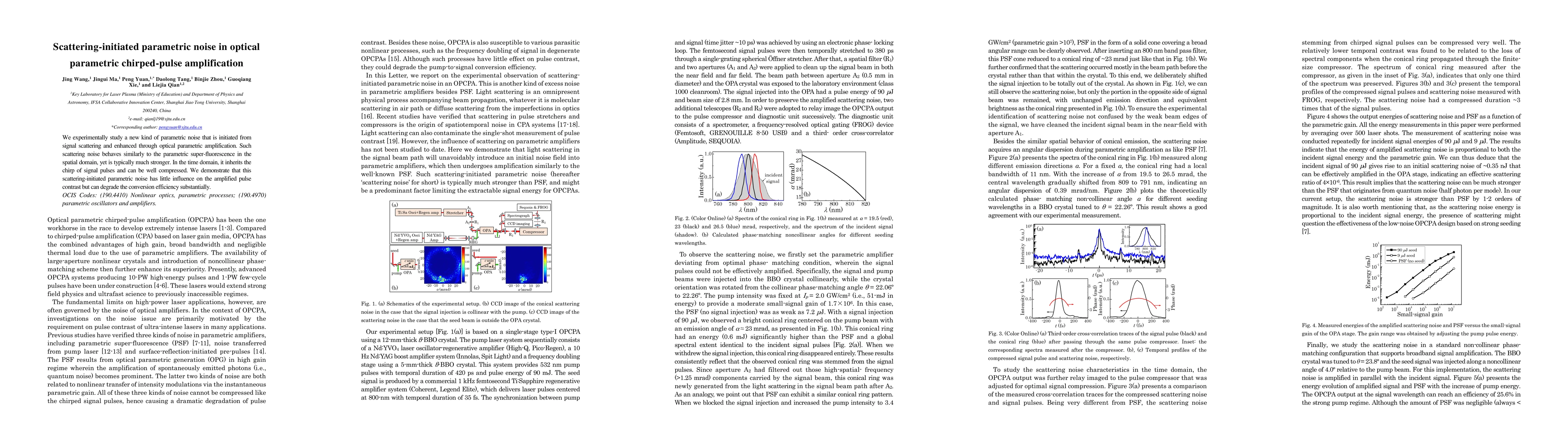 Thumbnail for Scattering-initiated parametric noise in optical parametric
  chirped-pulse amplification