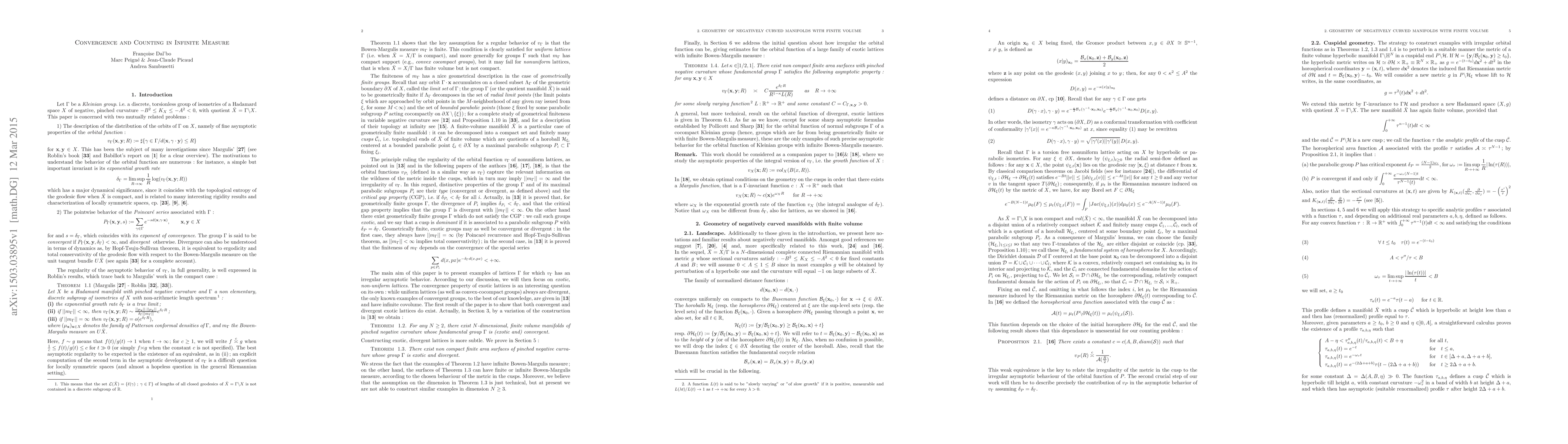 Thumbnail for Convergence and Counting in Infinite Measure