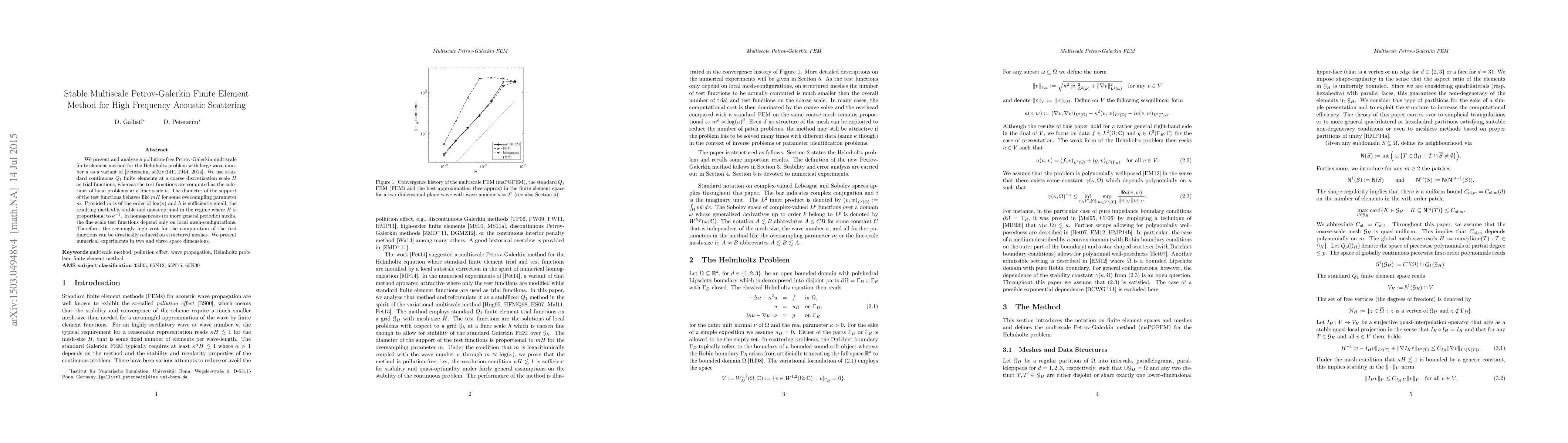 Thumbnail for Stable Multiscale Petrov-Galerkin Finite Element Method for High
  Frequency Acoustic Scattering