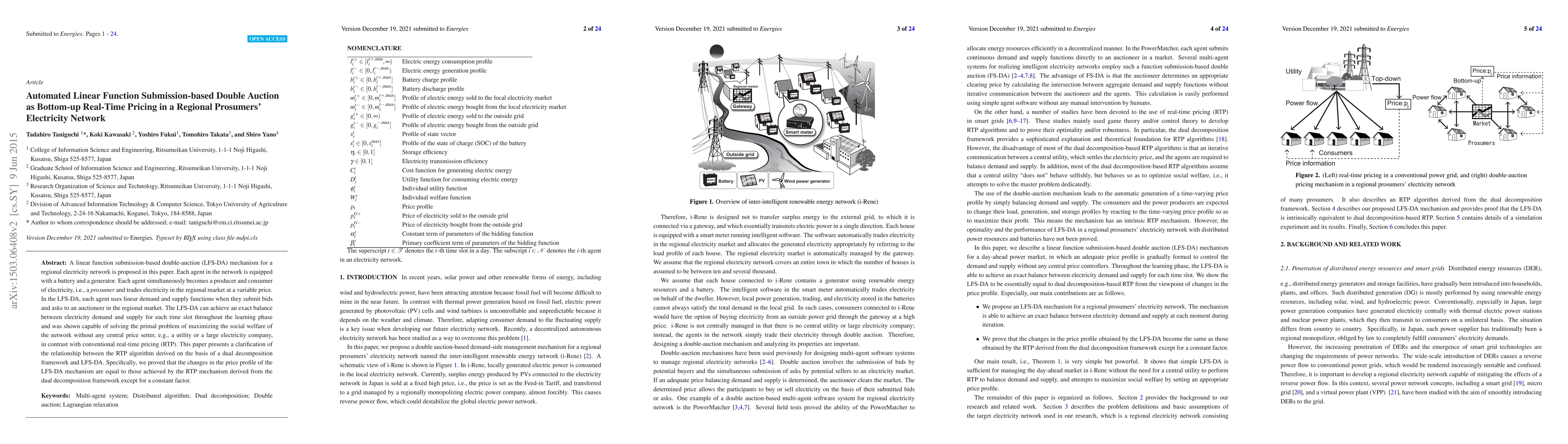 Thumbnail for Automated Linear Function Submission-based Double Auction as Bottom-up
  Real-Time Pricing in a Regional Prosumers' Electricity Network