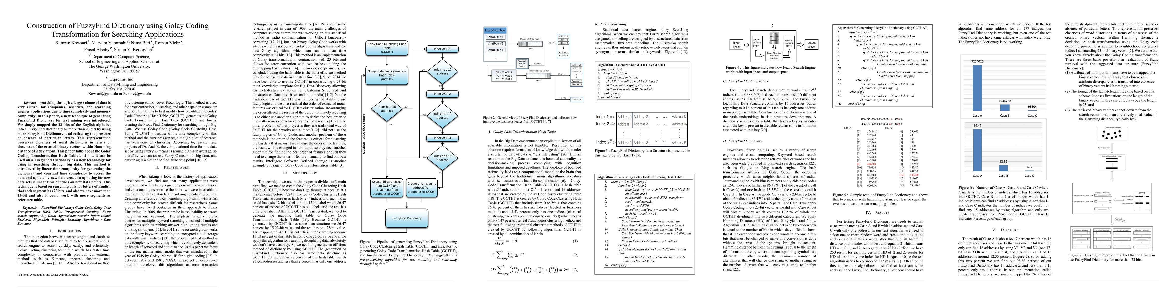 Thumbnail for Construction of FuzzyFind Dictionary using Golay Coding Transformation
  for Searching Applications