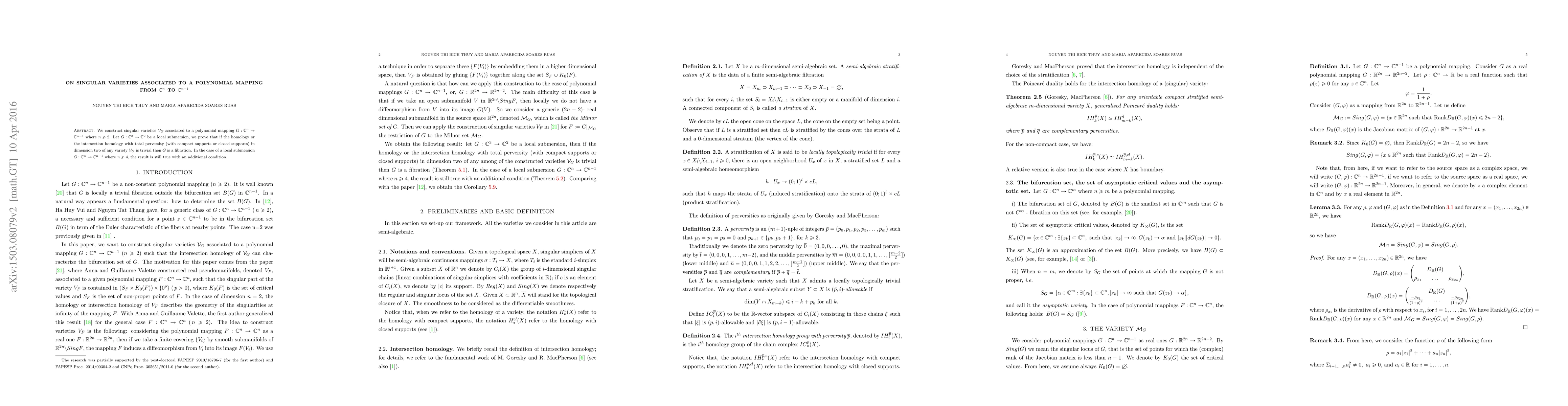Thumbnail for On a singular variety associated to a polynomial mapping from $\C^n$ to
  $\C^{n-1}$