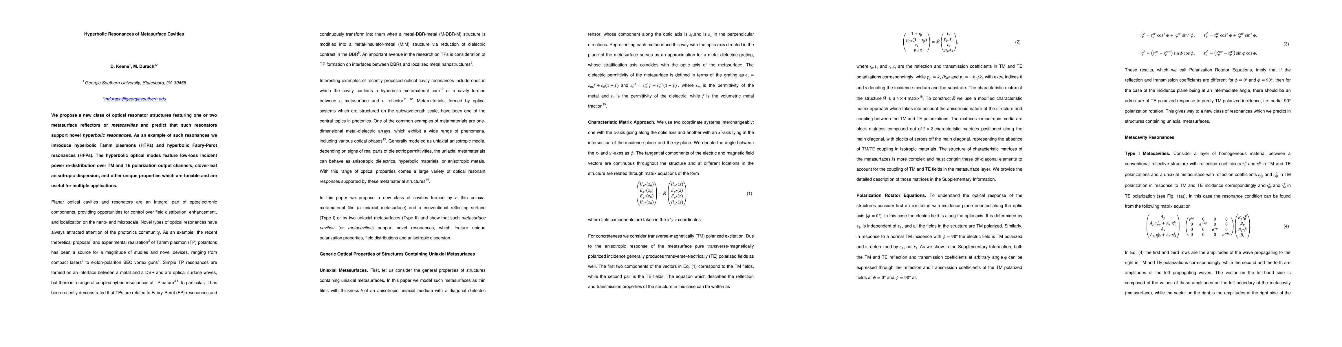 Thumbnail for Hyperbolic Resonances of Metasurface Cavities
