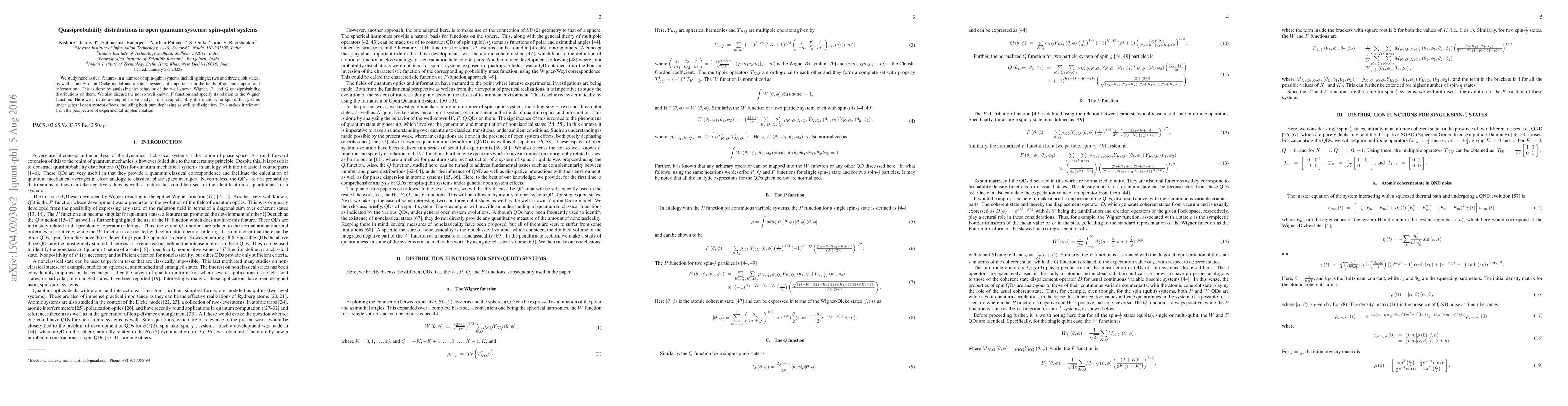 Thumbnail for Quasiprobability distributions in open quantum systems: spin-qubit
  systems