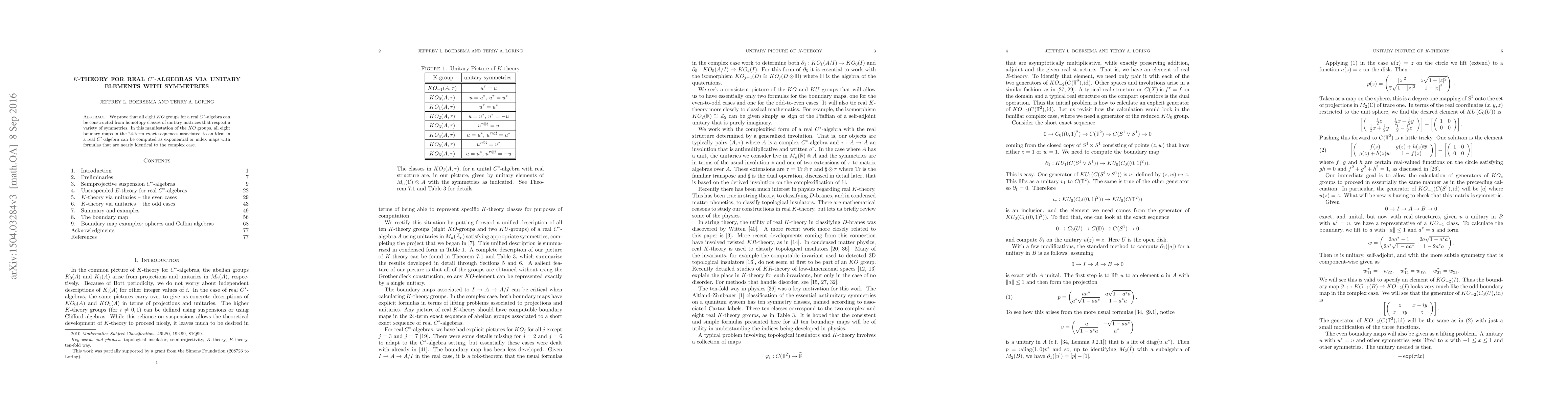Thumbnail for K-Theory for Real C*-algebras via Unitary Elements with Symmetries