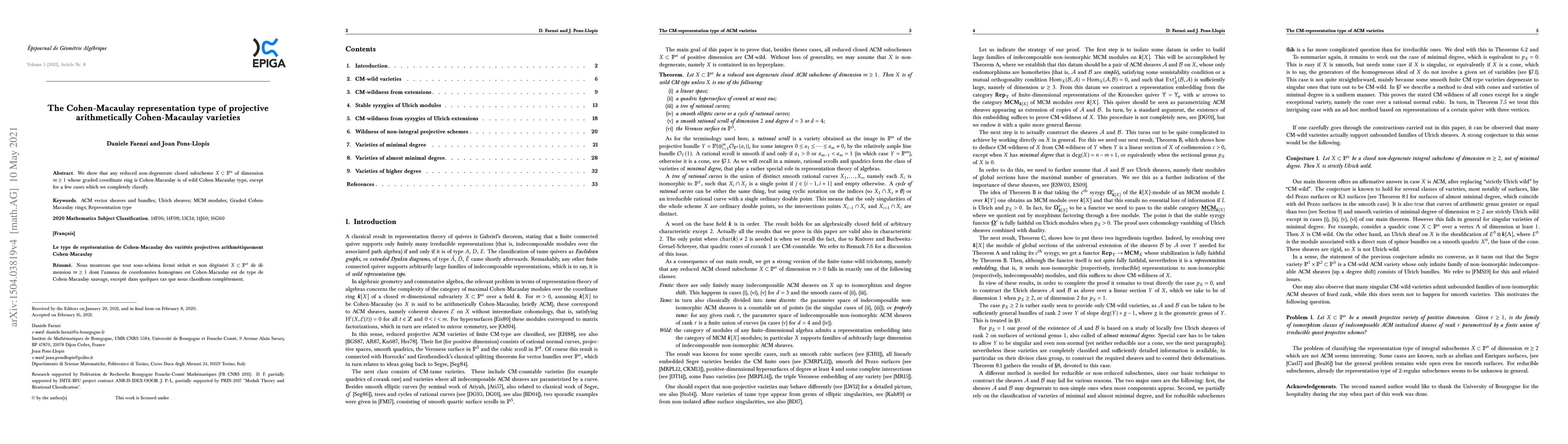 Thumbnail for The Cohen-Macaulay representation type of arithmetically Cohen-Macaulay
  varieties