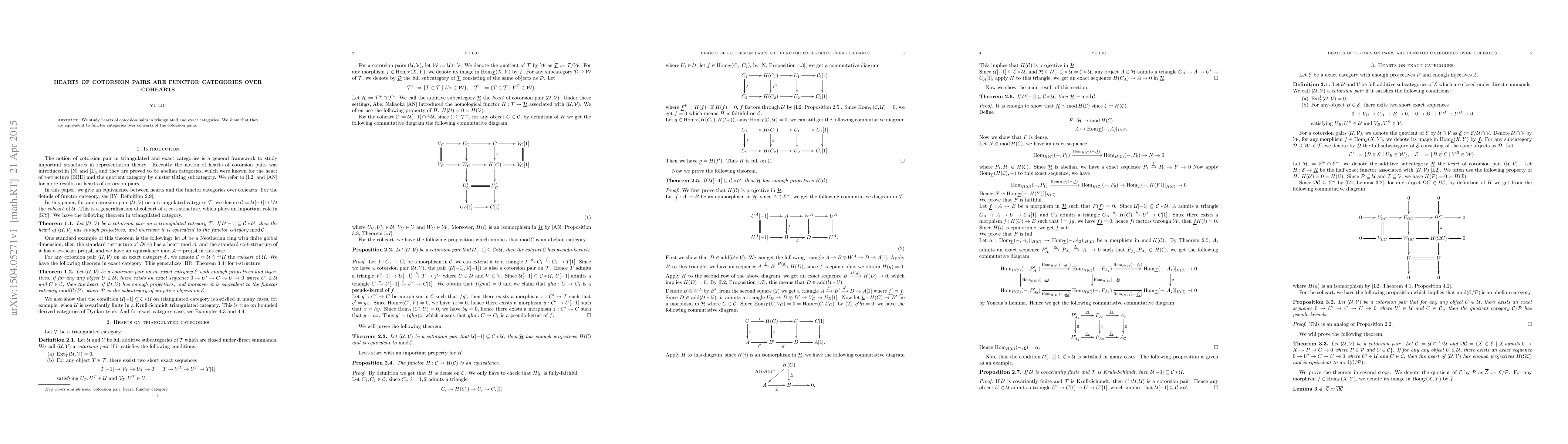Thumbnail for Hearts of cotorsion pairs are functor categories over cohearts