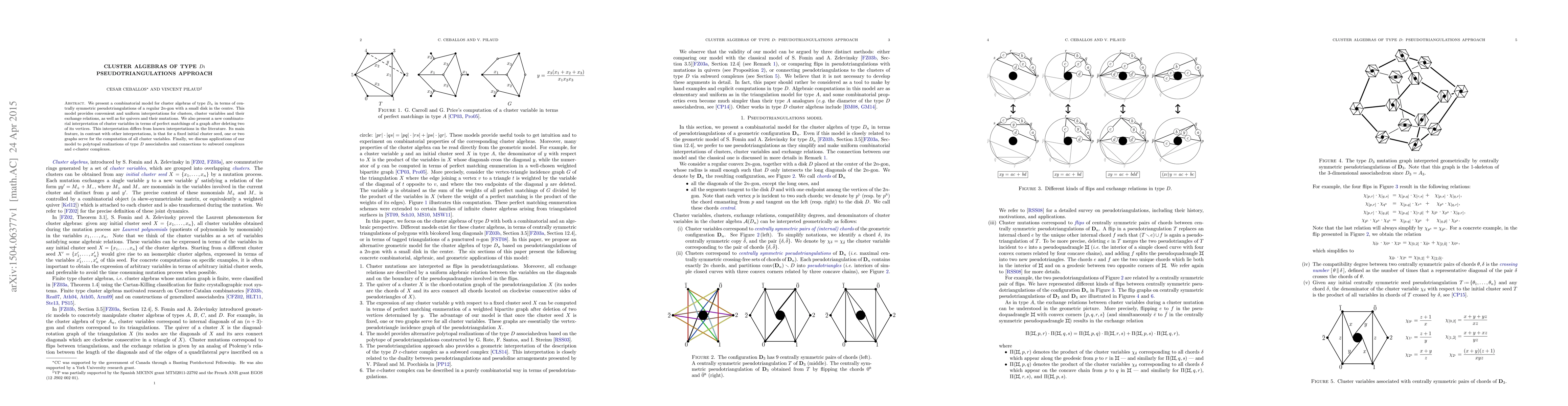 Thumbnail for Cluster algebras of type D: pseudotriangulations approach