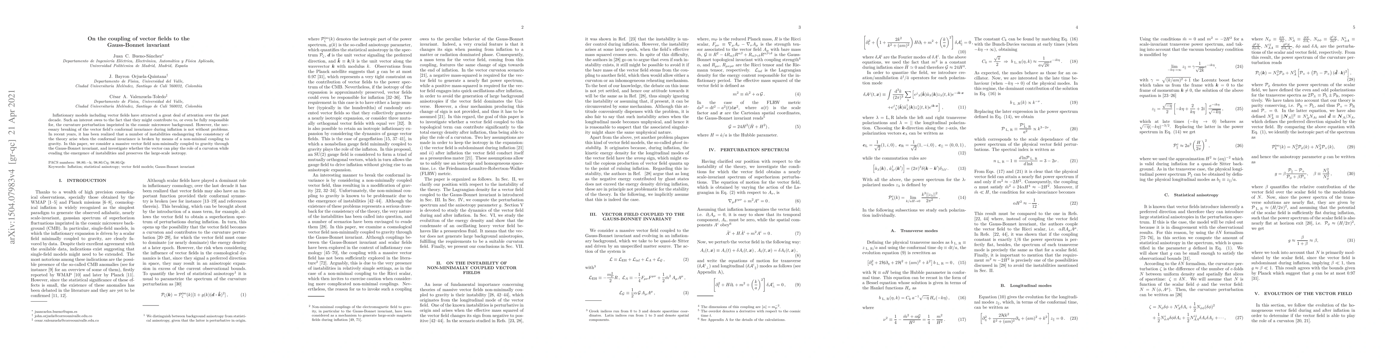 Thumbnail for On the coupling of vector fields to the Gauss-Bonnet invariant
