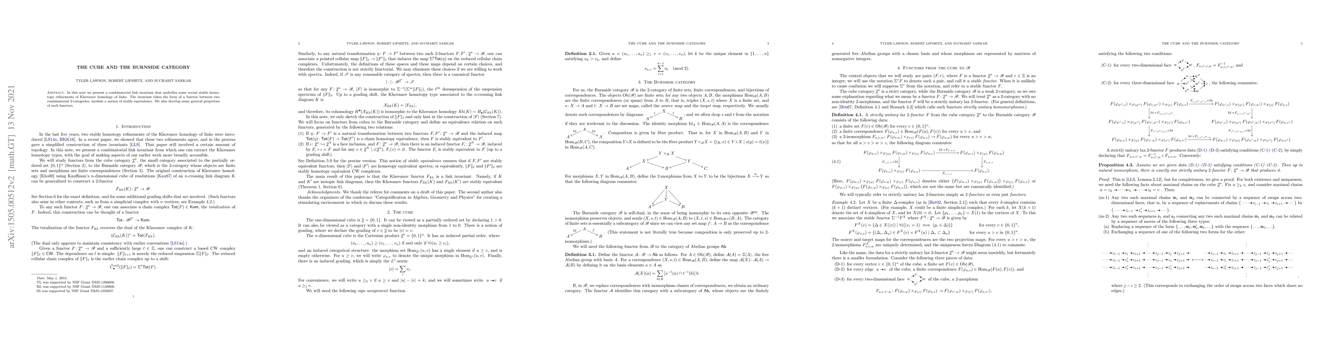Thumbnail for The cube and the Burnside category