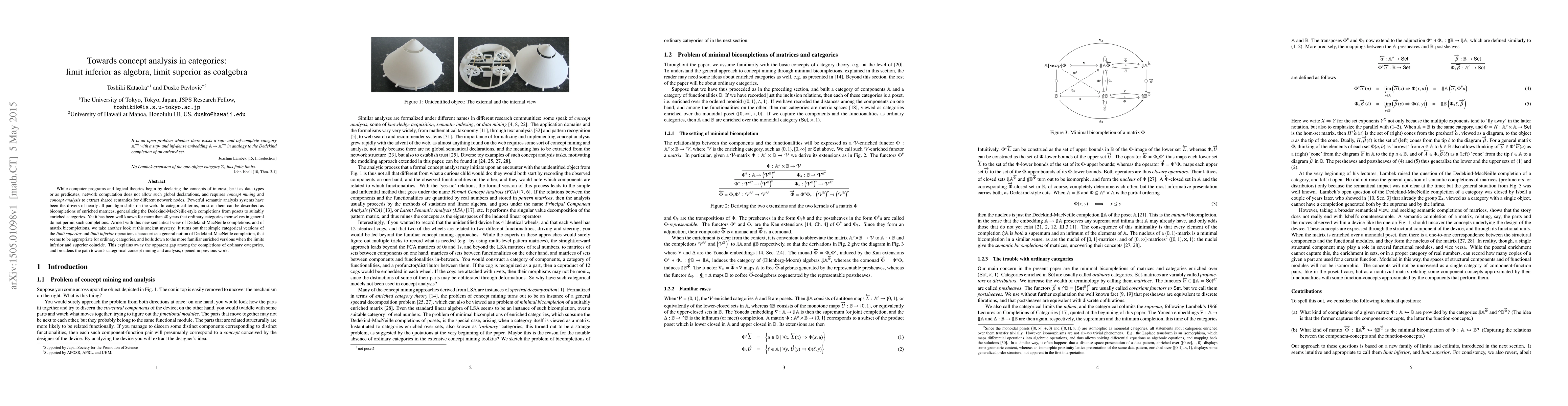 Thumbnail for Towards concept analysis in categories: limit inferior as algebra, limit
  superior as coalgebra