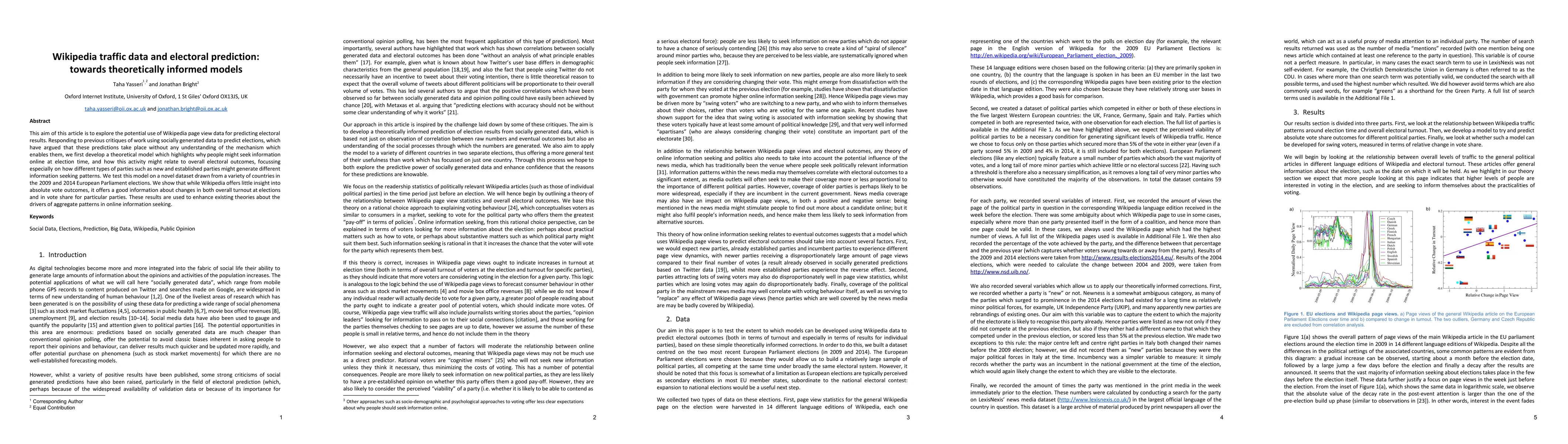 Thumbnail for Wikipedia traffic data and electoral prediction: towards theoretically
  informed models