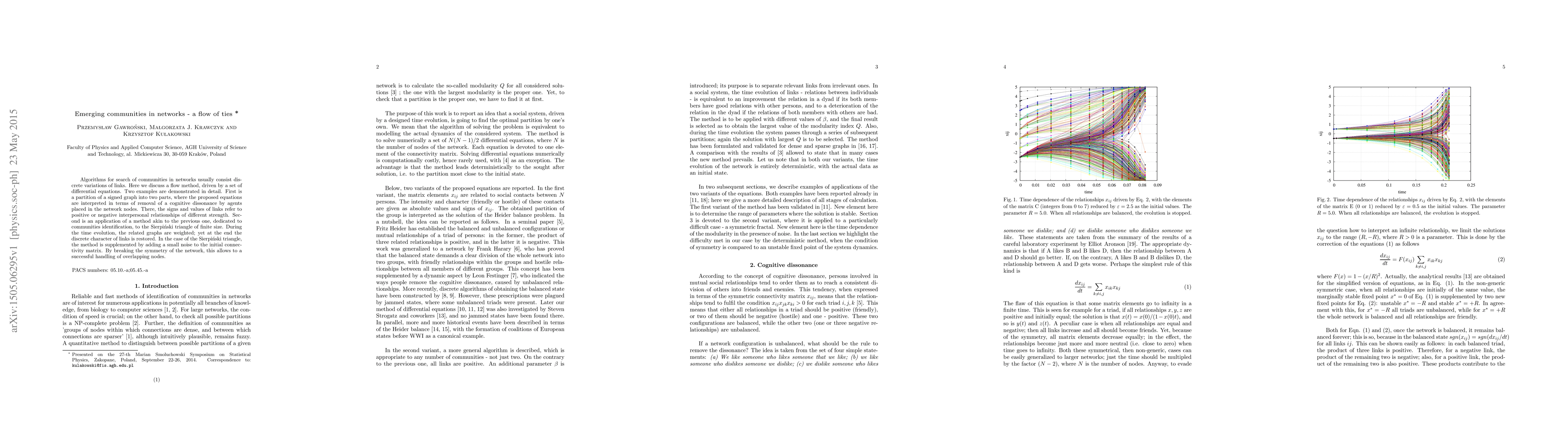 Thumbnail for Emerging communities in networks - a flow of ties