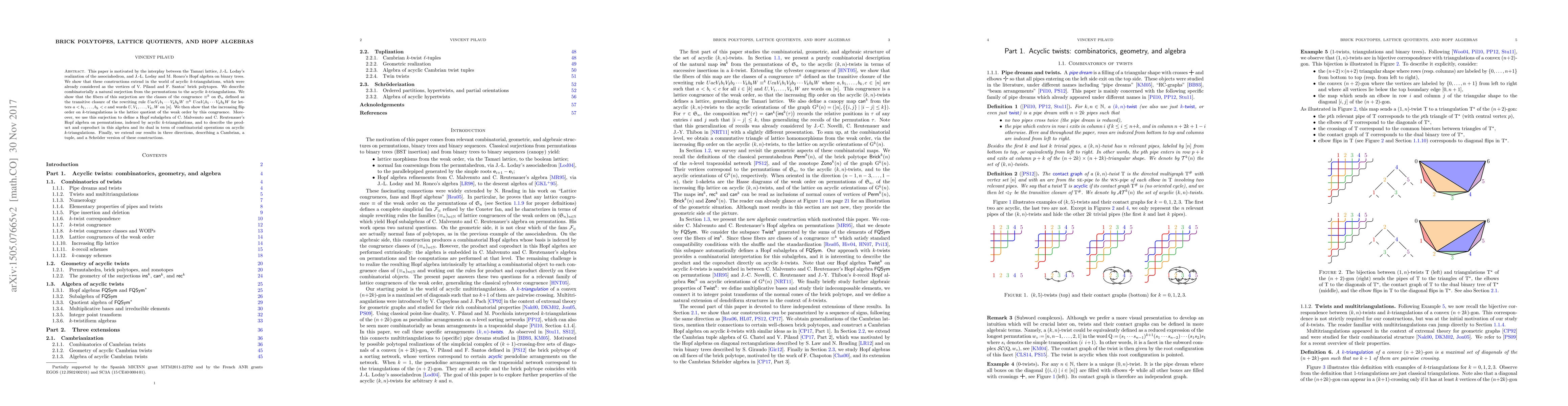 Thumbnail for Brick polytopes, lattice quotients, and Hopf algebras
