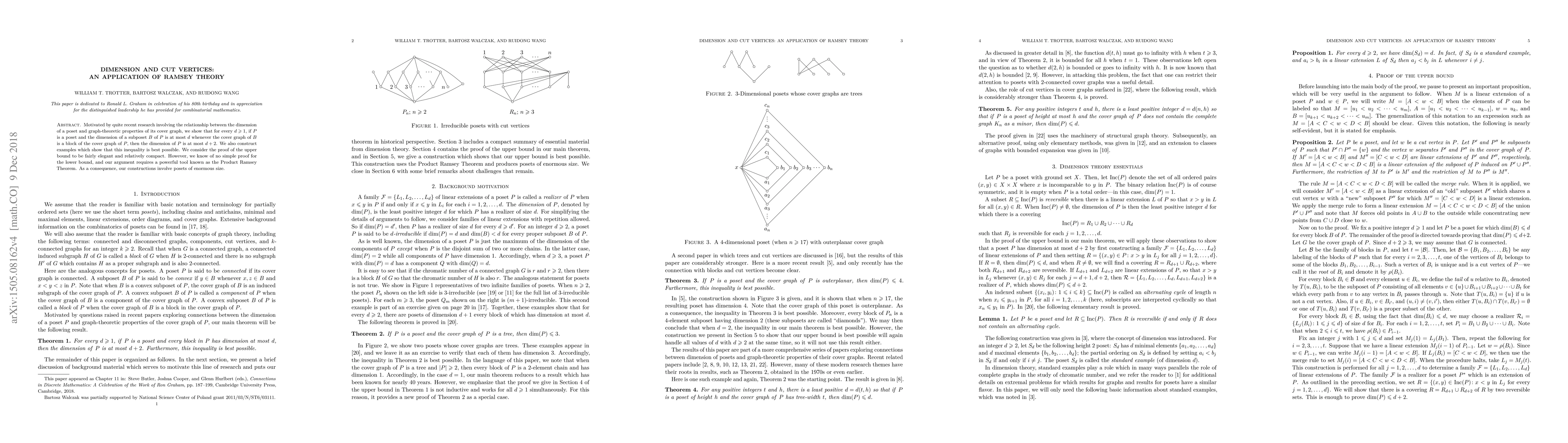 Thumbnail for Dimension and cut vertices: an application of Ramsey theory