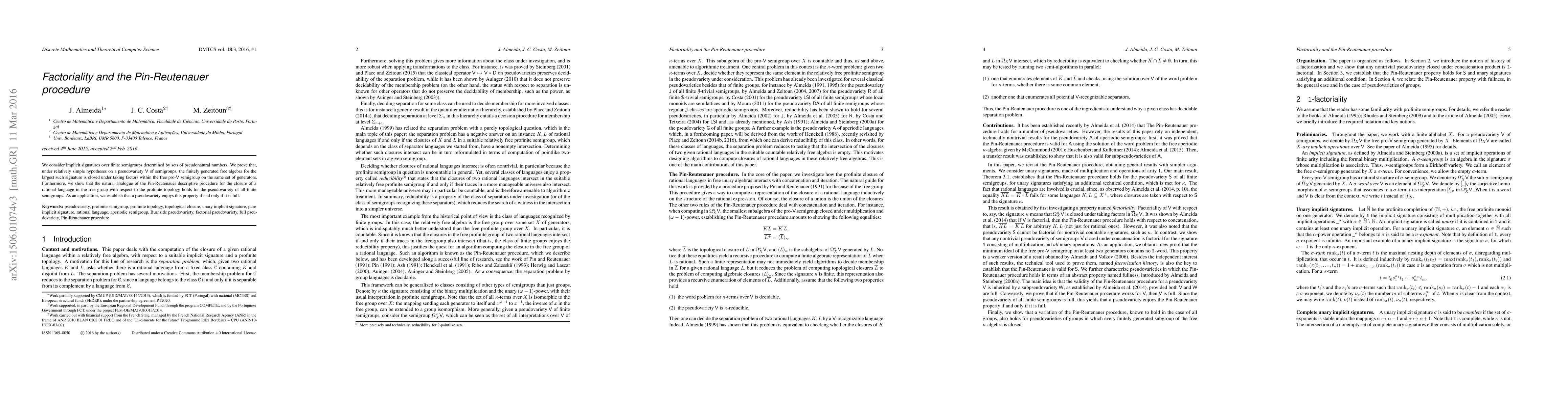 Thumbnail for Factoriality and the Pin-Reutenauer procedure