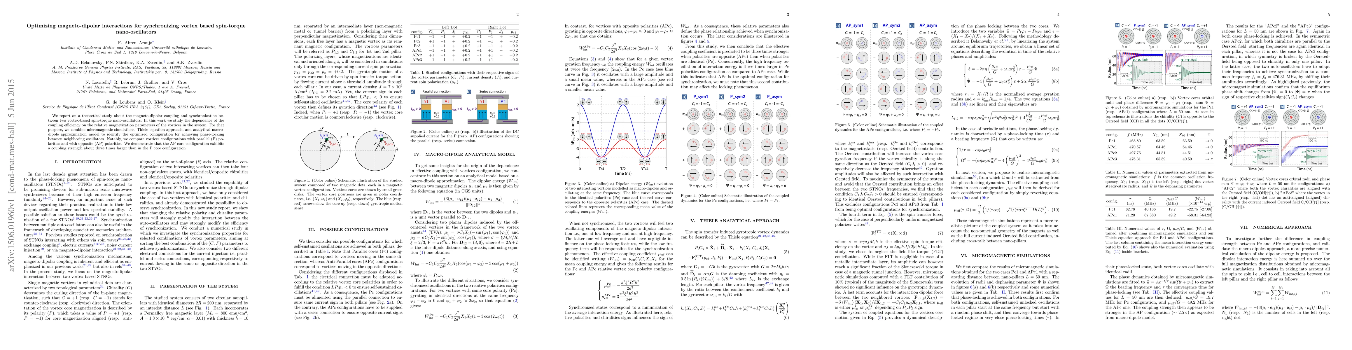Thumbnail for Optimizing magneto-dipolar interactions for synchronizing vortex based
  spin-torque nano-oscillators