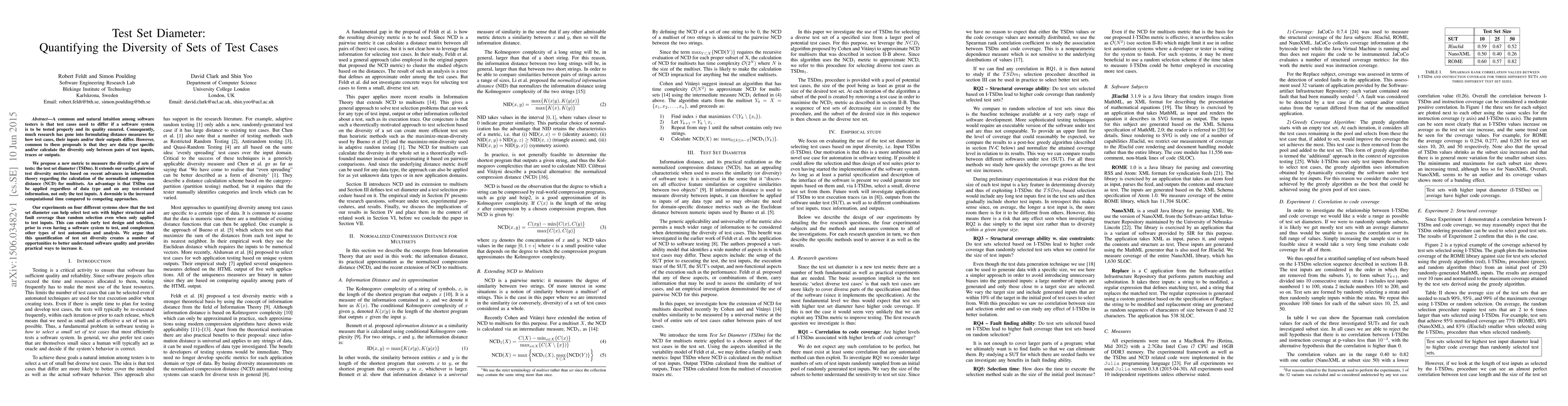 Thumbnail for Test Set Diameter: Quantifying the Diversity of Sets of Test Cases