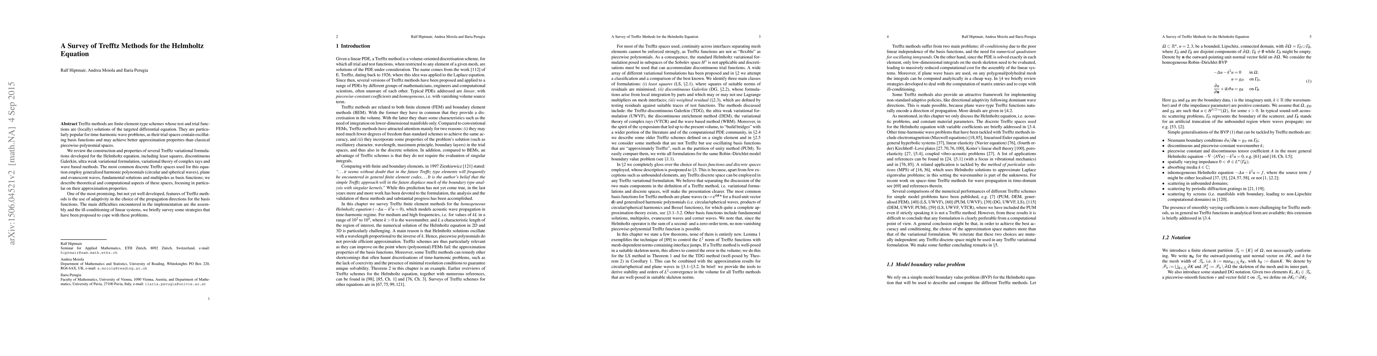 Thumbnail for A Survey of Trefftz Methods for the Helmholtz Equation