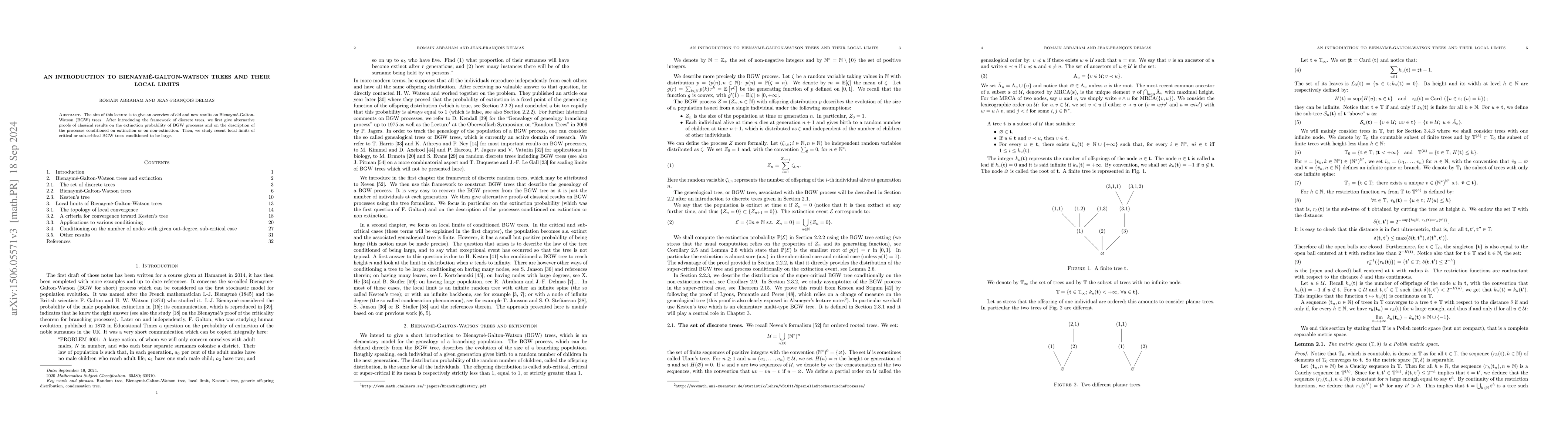 Thumbnail for An introduction to Galton-Watson trees and their local limits