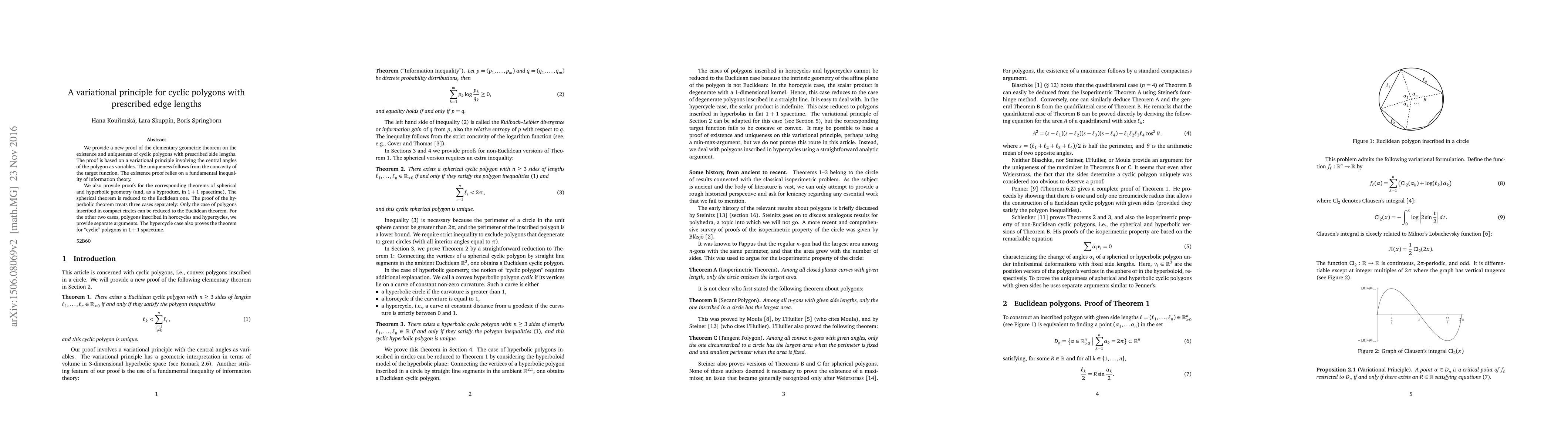 Thumbnail for A variational principle for cyclic polygons with prescribed edge lengths