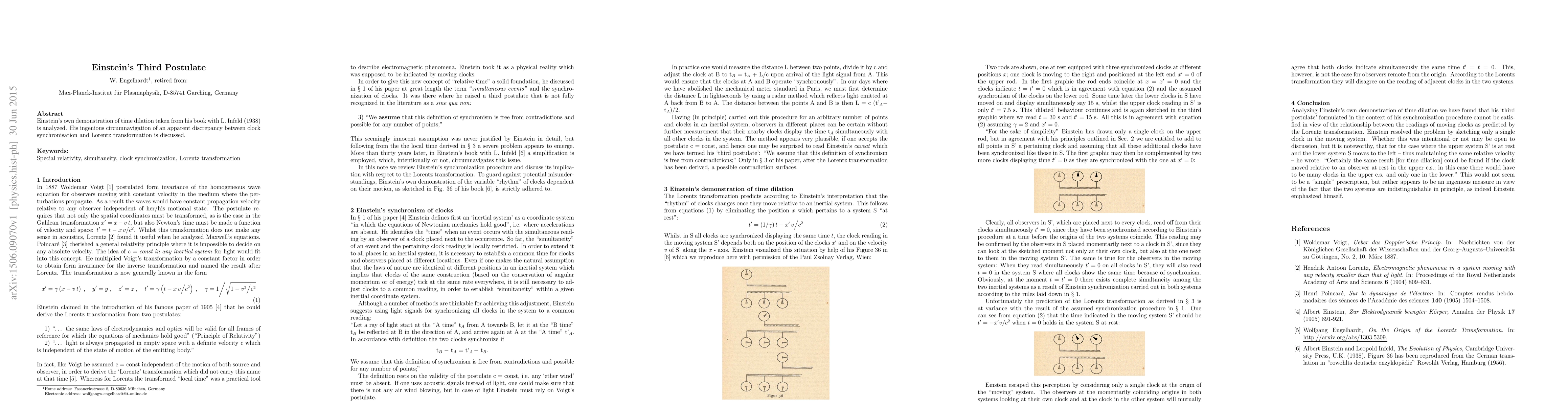 Thumbnail for Einstein's Third Postulate
