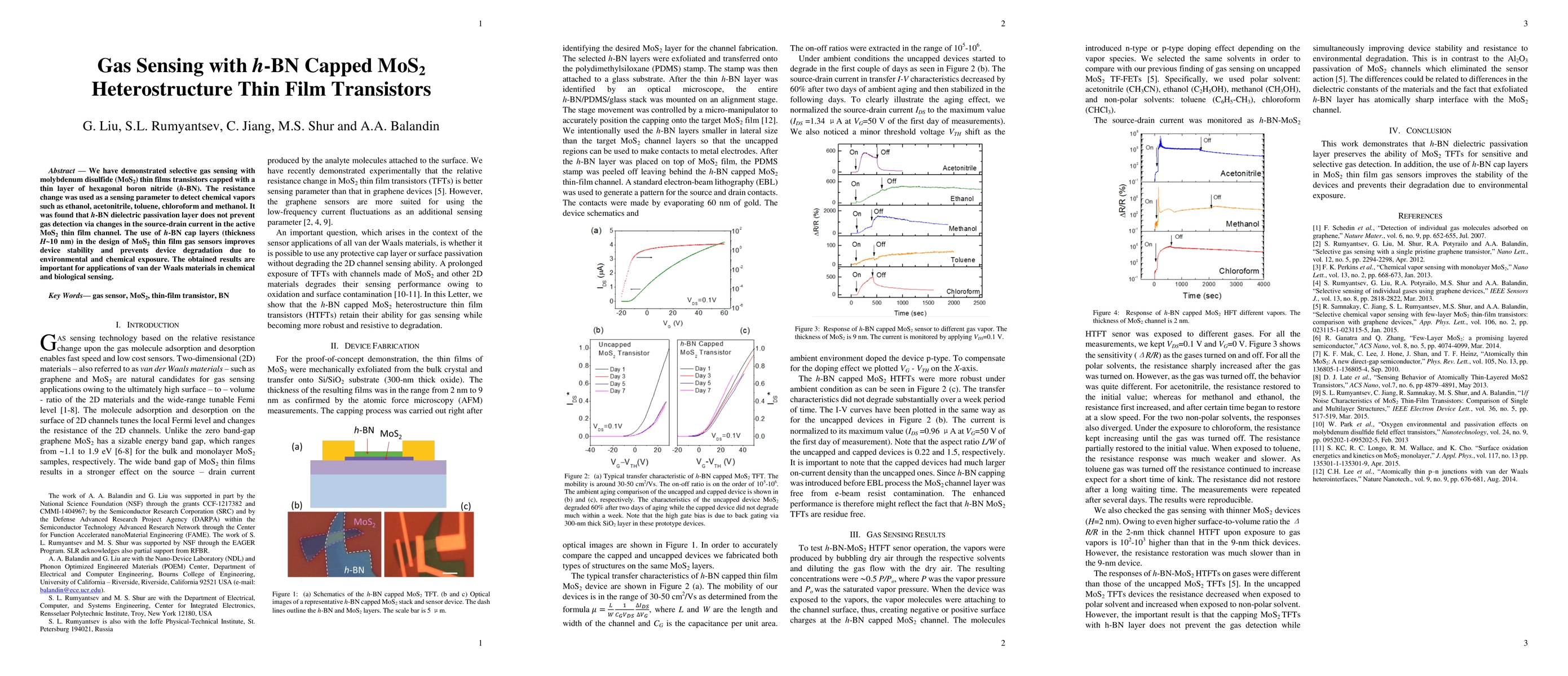 Thumbnail for Gas Sensing with h-BN Capped MoS2 Heterostructure Thin Film Transistors