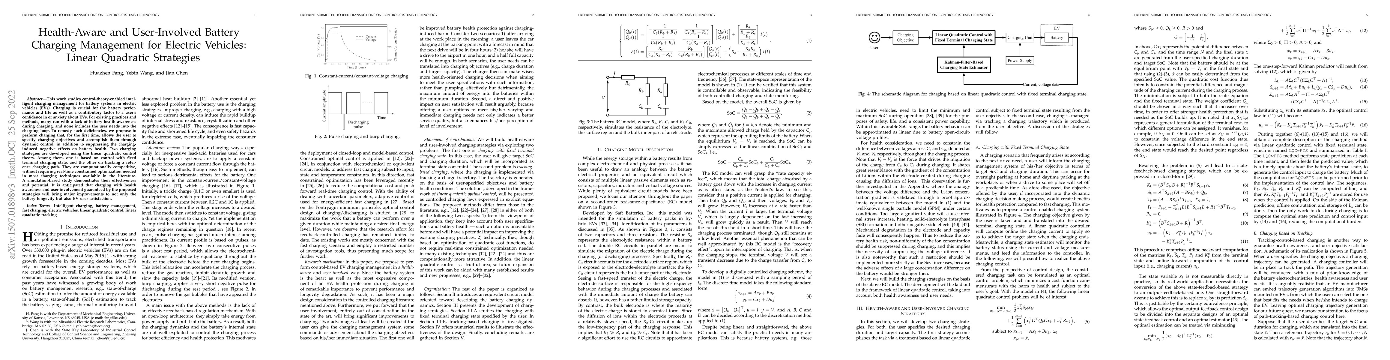 Thumbnail for Health-aware and user-involved battery charging management for electric
  vehicles: linear quadratic strategies