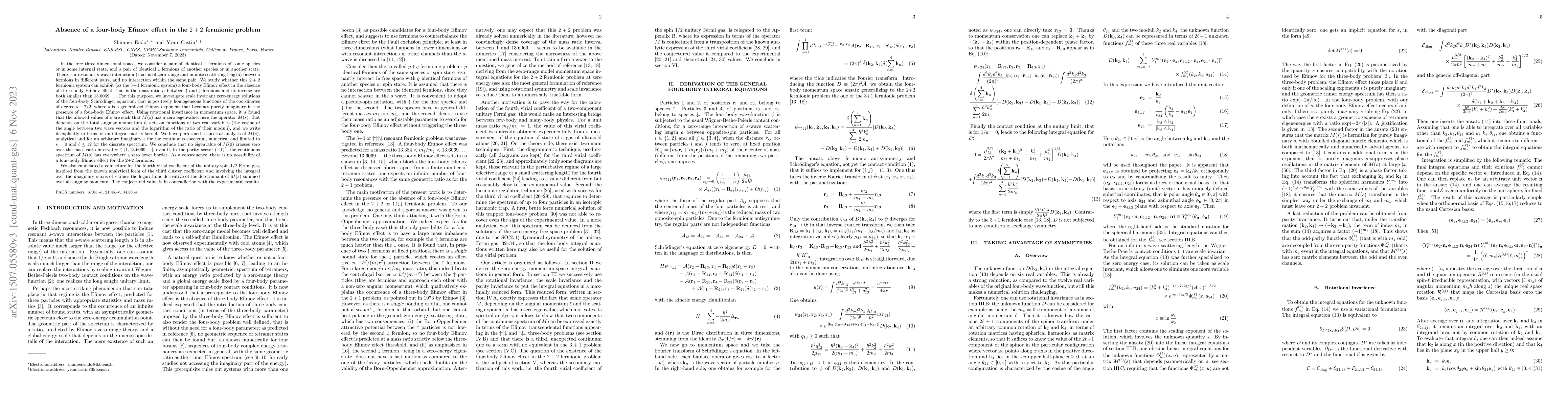 Thumbnail for Absence of a four-body Efimov effect in the 2 + 2 fermionic problem