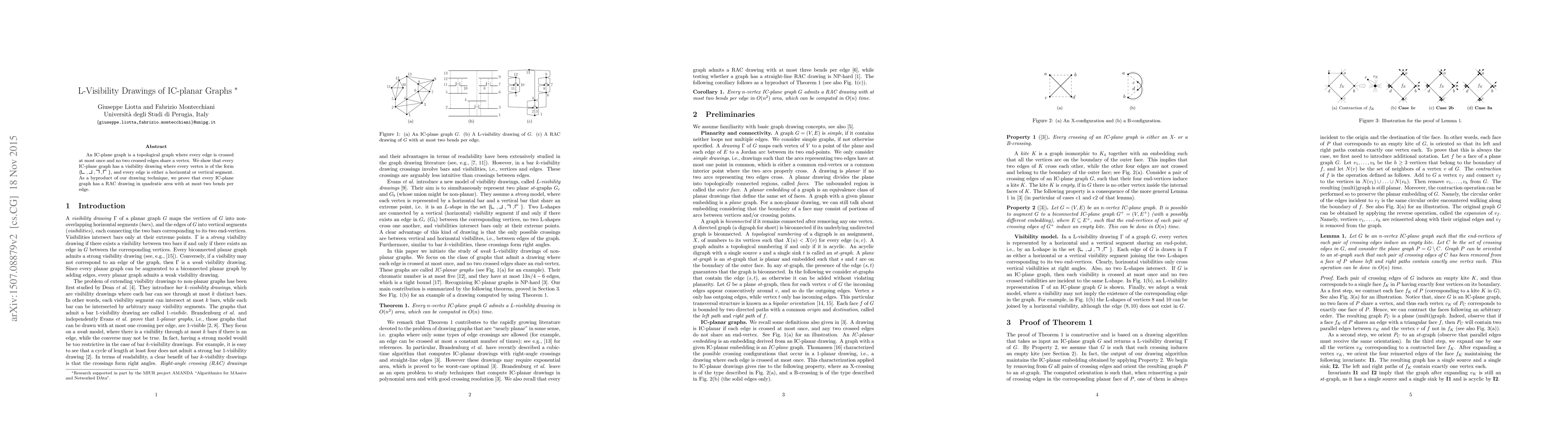 Thumbnail for L-Visibility Drawings of IC-planar Graphs