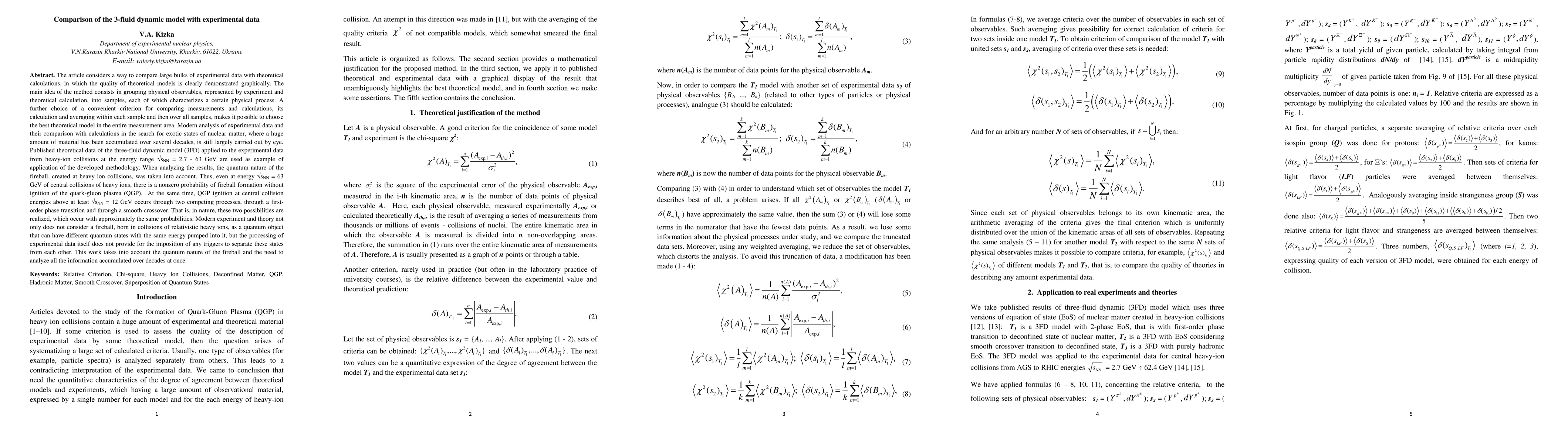 Thumbnail for The comparison of the 3-fluid dynamic model with experimental data