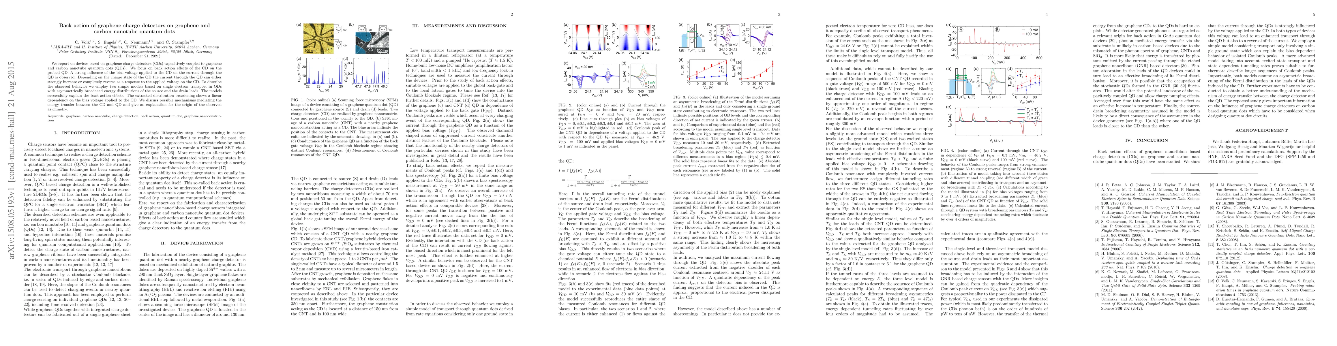 Thumbnail for Back action of graphene charge detectors on graphene and carbon nanotube
  quantum dots
