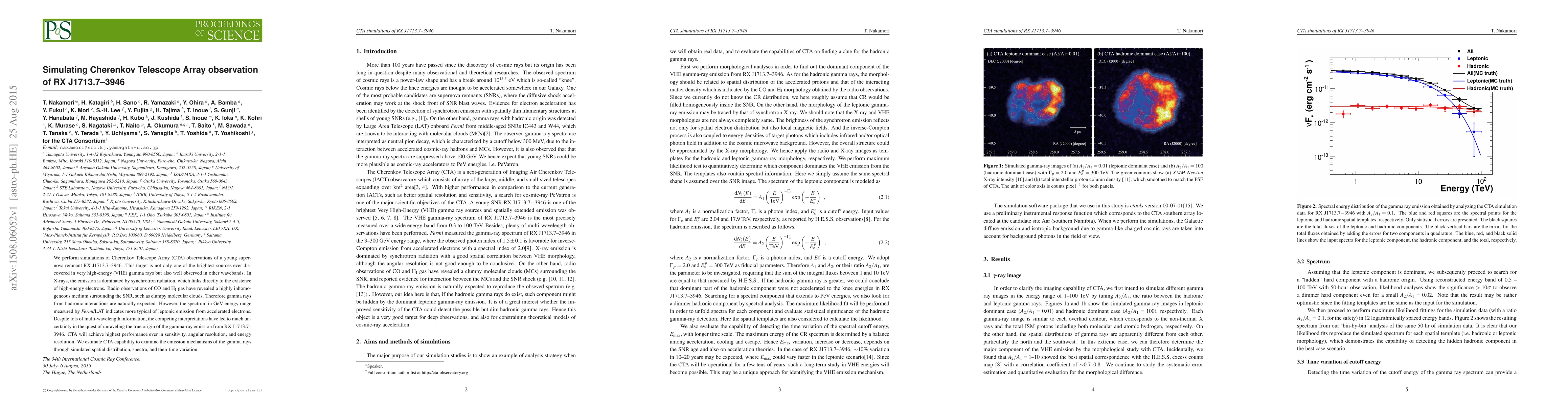 Thumbnail for Simulating Cherenkov Telescope Array observation of RX J1713.7-3946