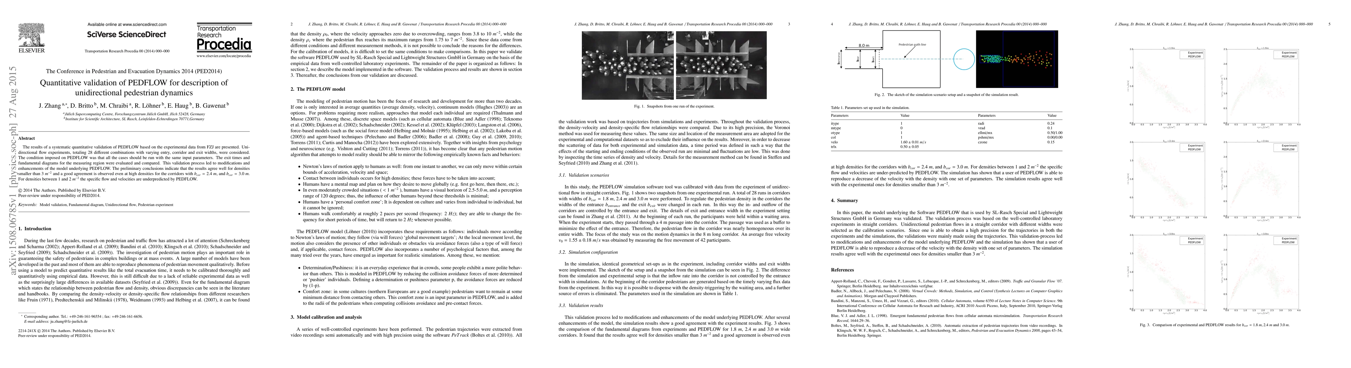 Thumbnail for Quantitative validation of PEDFLOW for description of unidirectional
  pedestrian dynamics