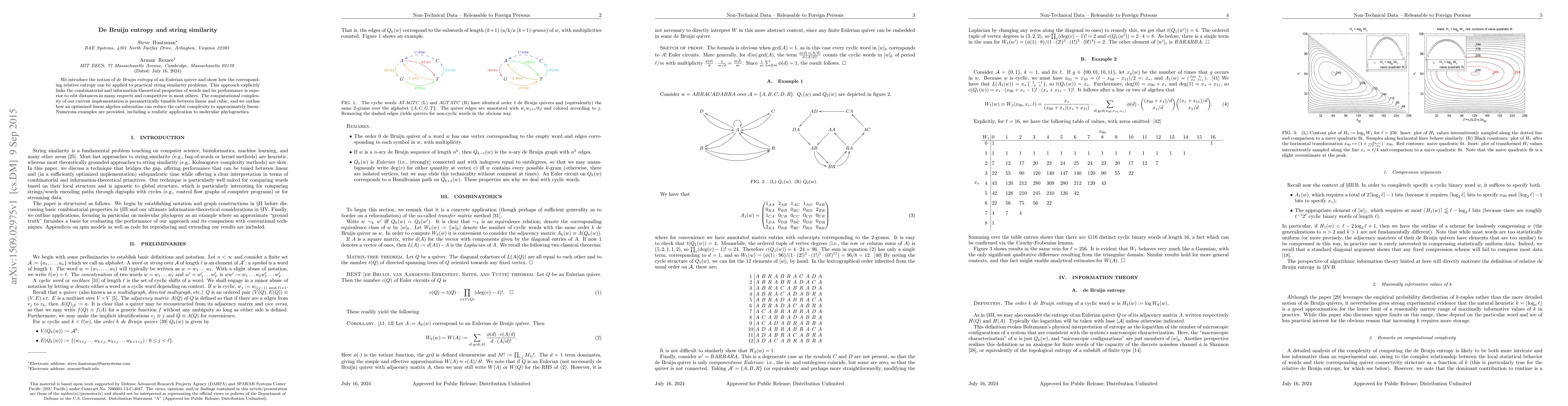Thumbnail for De Bruijn entropy and string similarity