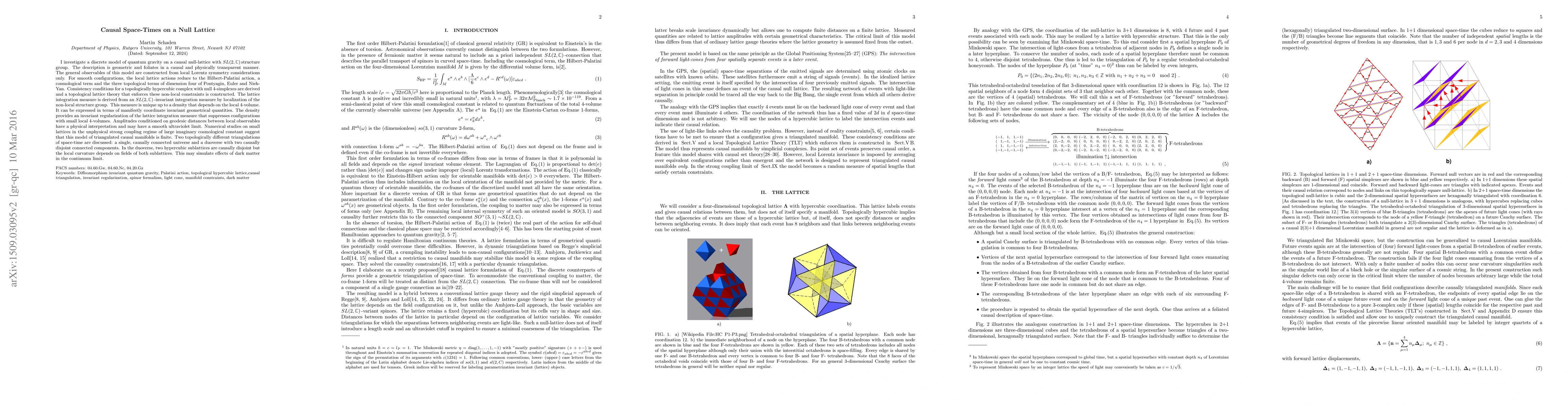 Thumbnail for Causal Space-Times on a Null Lattice
