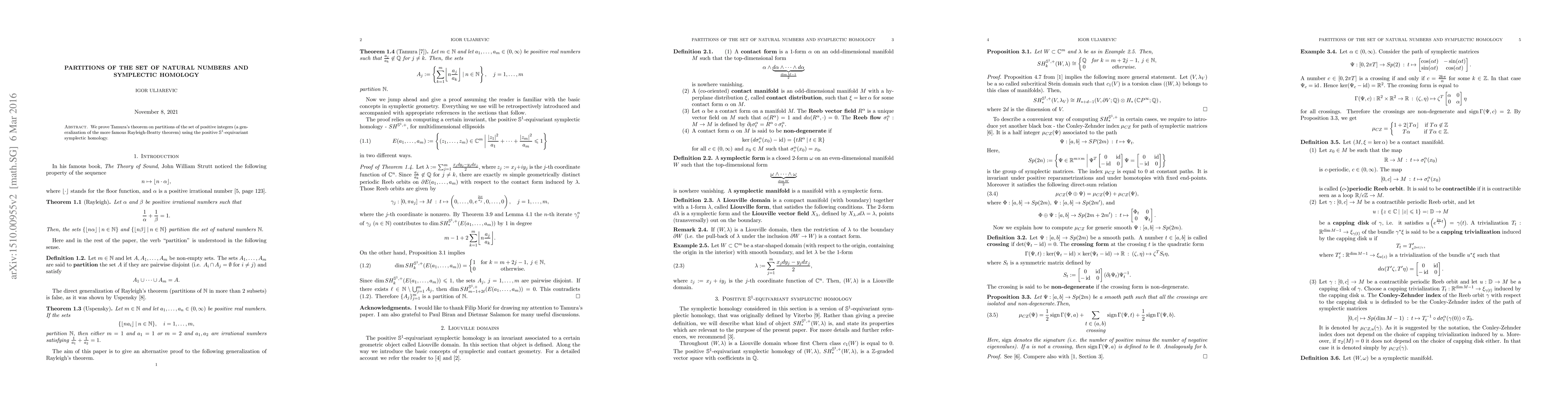 Thumbnail for Partitions of the set of natural numbers and symplectic homology