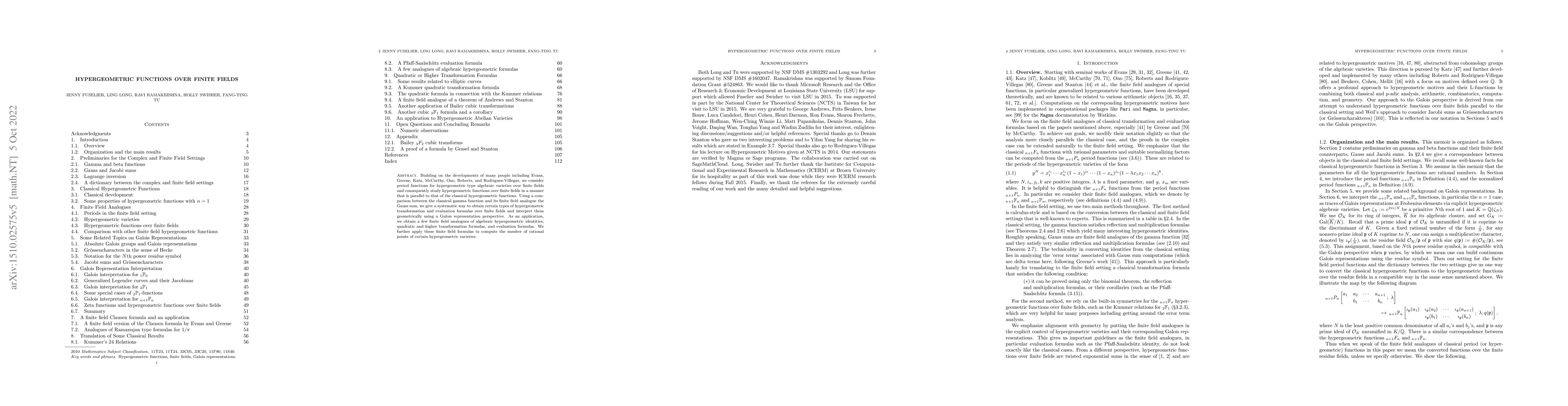 Thumbnail for Hypergeometric Functions over Finite Fields