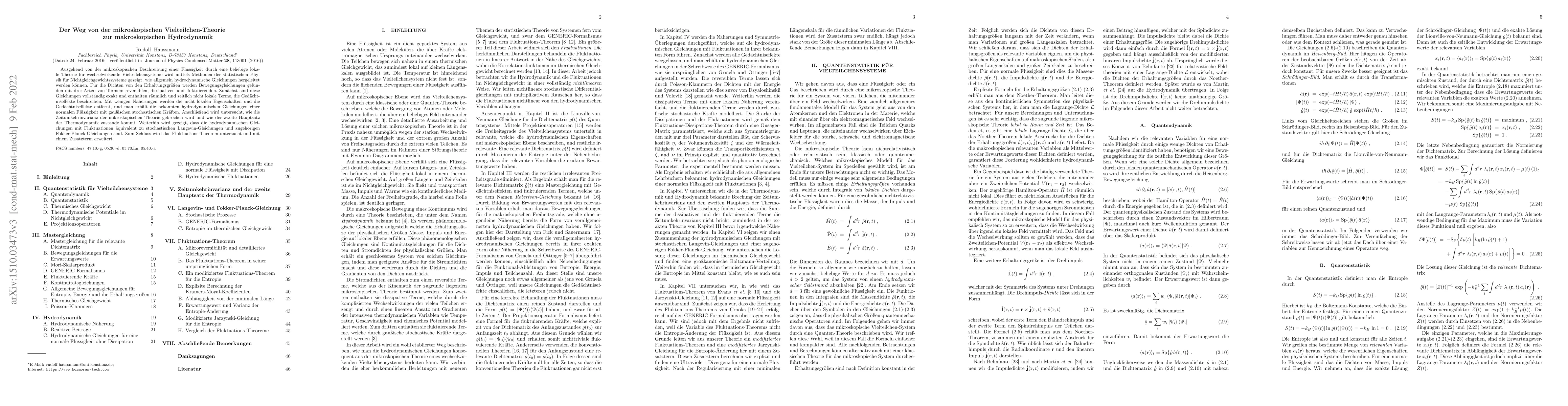 Thumbnail for The way from microscopic many-particle theory to macroscopic
  hydrodynamics